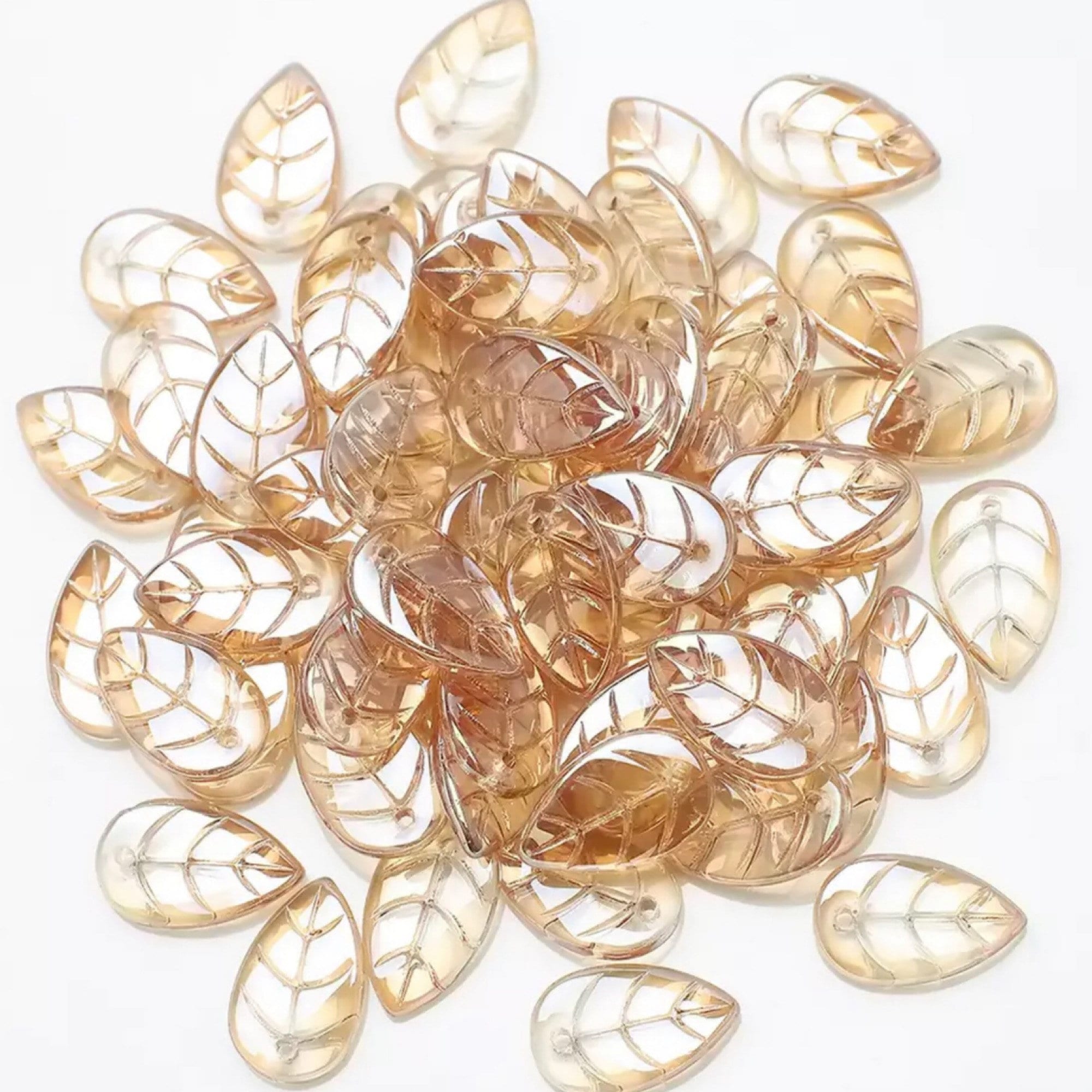 Beads Glass Petals Etsy