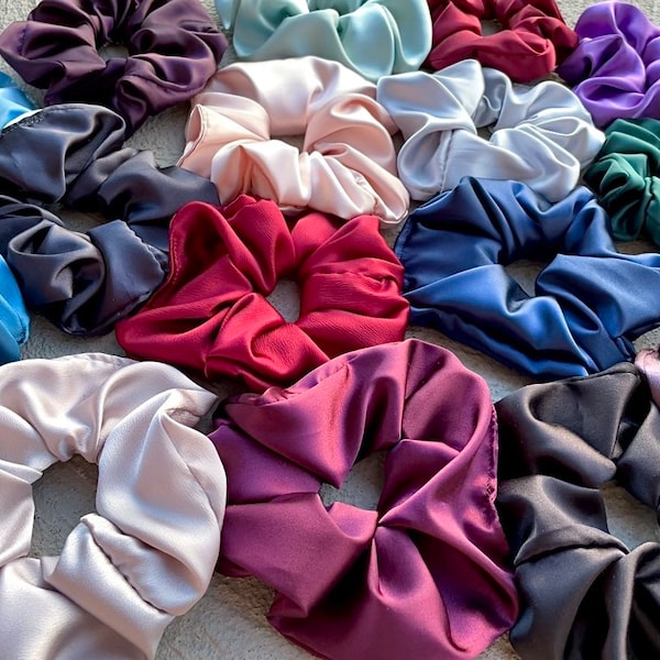 Handmade Satin Silk Hair Scrunchie Canadian Fashion Accessory Scrunchies