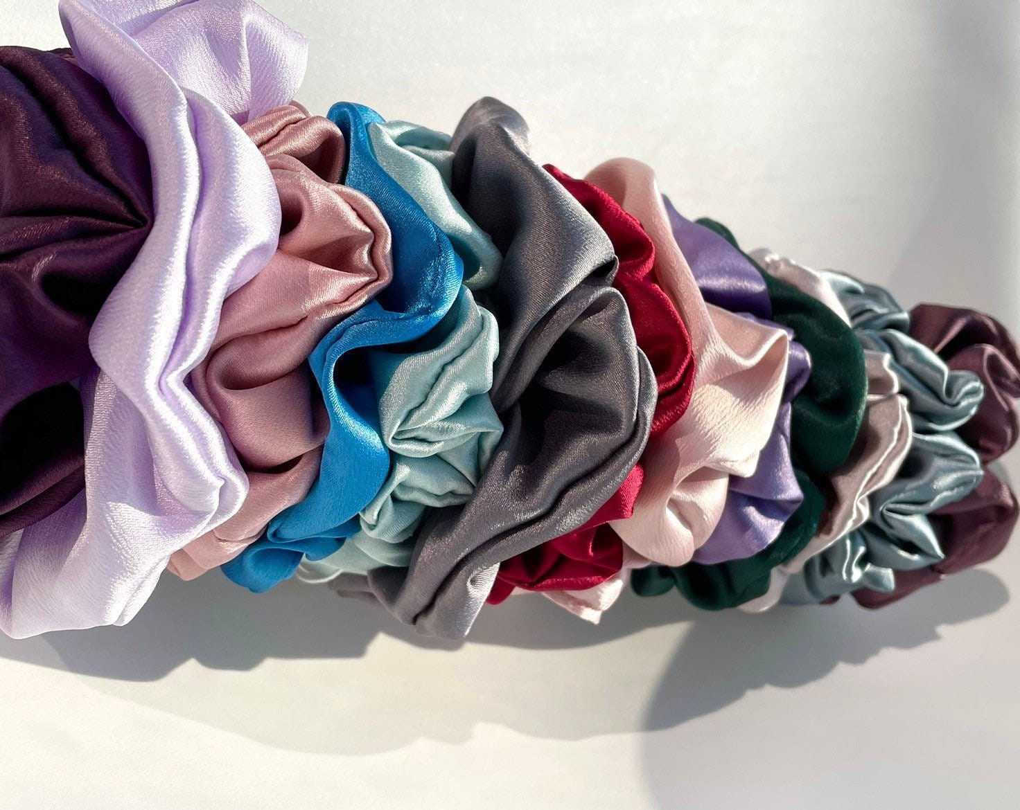 NEW COLORS Satin Silk Collection Canadian Handmade Hair Scrunchie Acc…