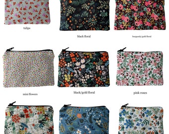NEW PATTERNS Handmade Coin Change Purse Floral Canadian