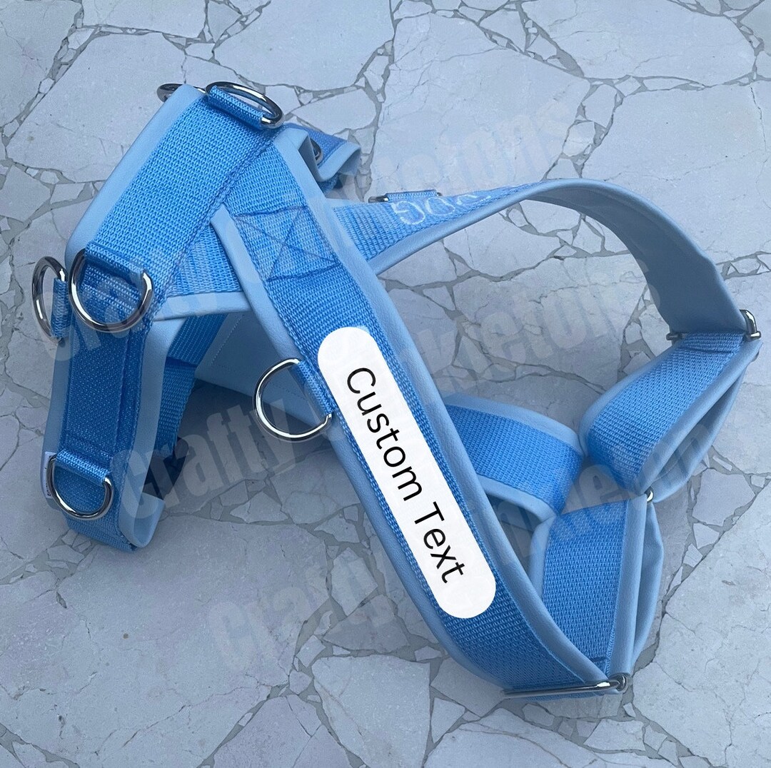 Custom Embroidered Xback Dog Harness // Custom Fleece or Vinyl Xback