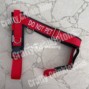 Custom Embroidered Fleece or Vinyl Dog Harness // Personalized Dog harness // Embroidered Y-front harness // Custom embroidered Dog Harness