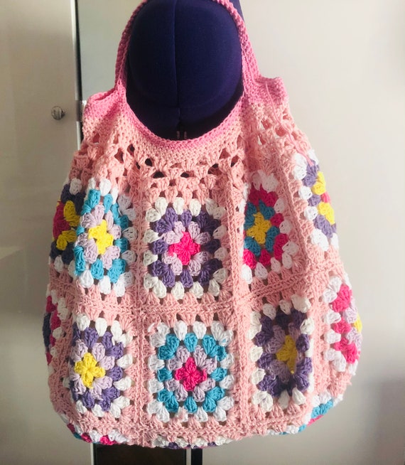 Borsa Candy Candy  granny Rosa Rose 55x50 cm Large 4 giri cambio colore