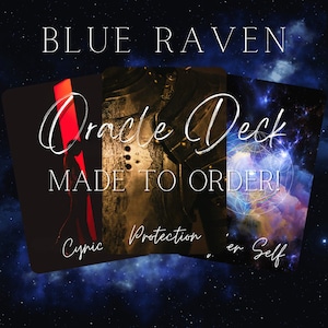 Baralho Oráculo Blue Raven / Baralho Oráculo de Trabalho Espiritual de 78 cartas / Feito sob encomenda!