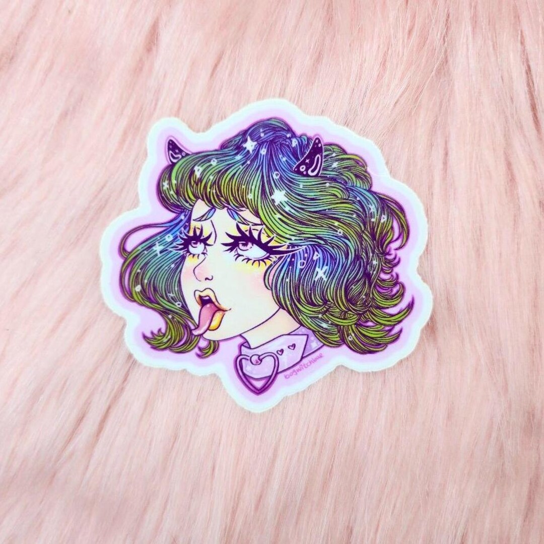 Aheago Girl Vinyl Sticker - Etsy