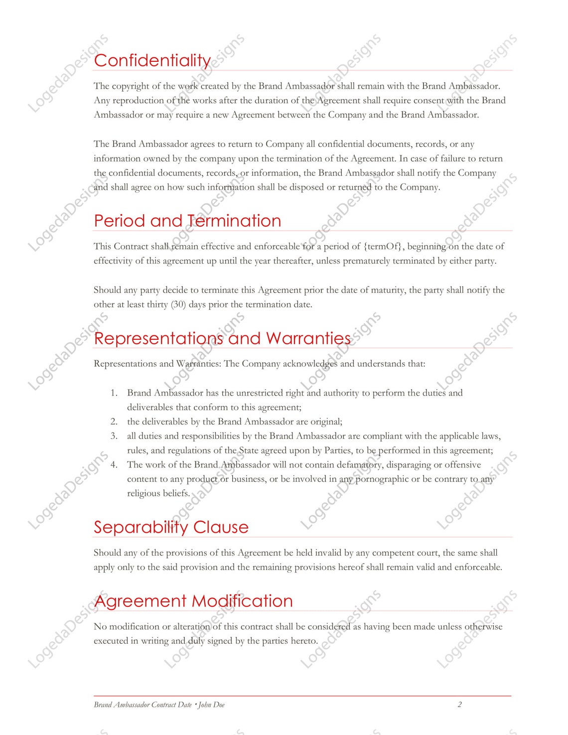 brand-ambassador-contract-template-instant-download-etsy