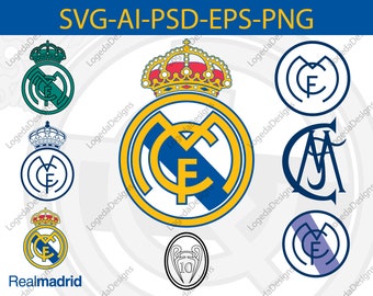 Real Madrid SVG Logo Pack - svg - png - ai - psd - eps