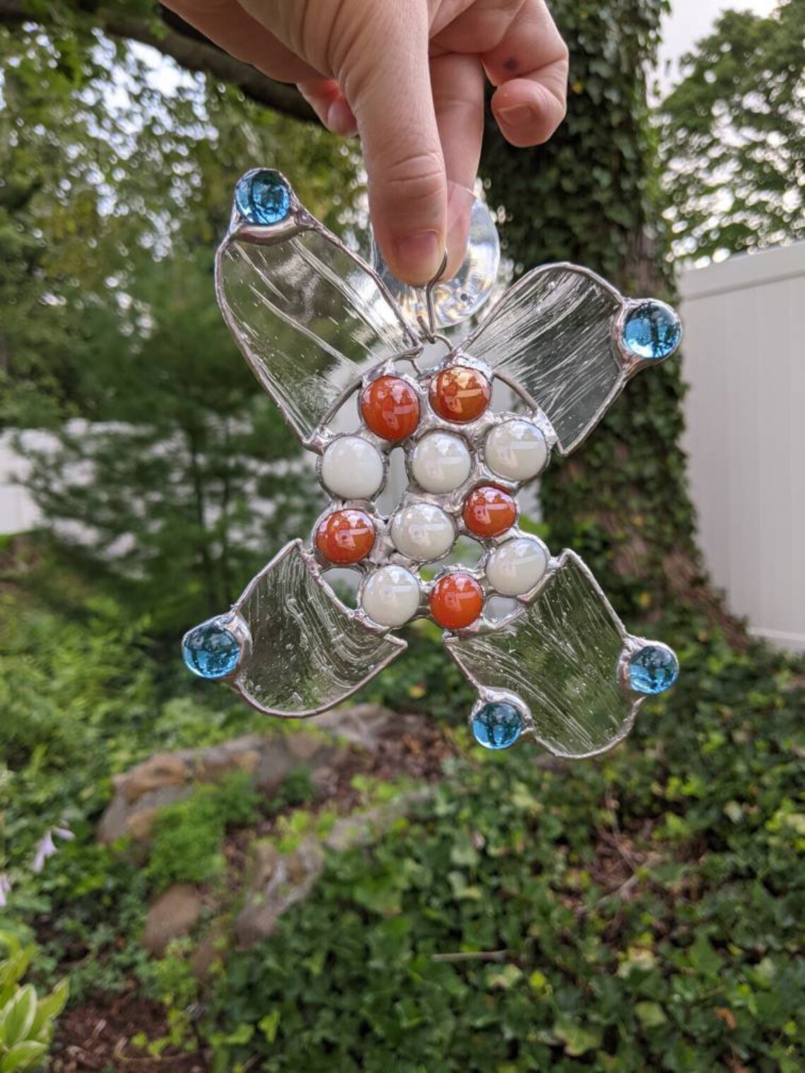 Atom glass suncatcher atomic science nerd art ready to Etsy