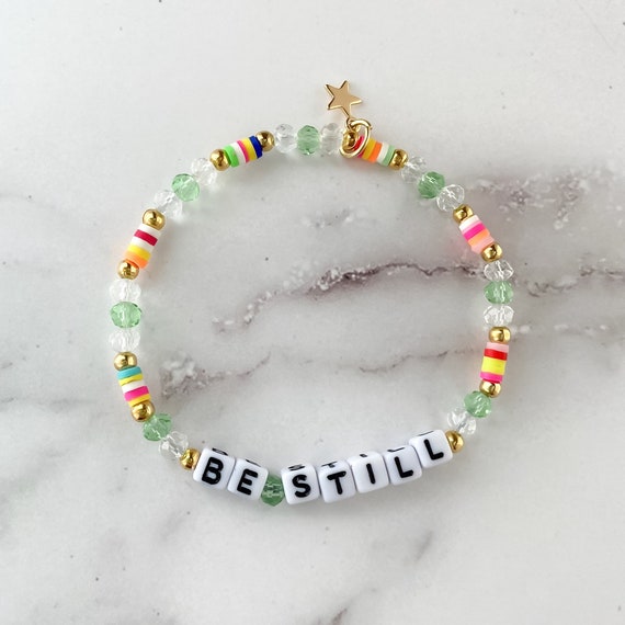 Beaded Letter Bead Bracelet Custom Word Name Bracelet Personalized