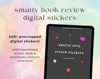 Digital Stickers, GoodNotes Stickers, Planner Stickers, Digital Planners, Digital Journal Stickers, Book Review, Notability Stickers