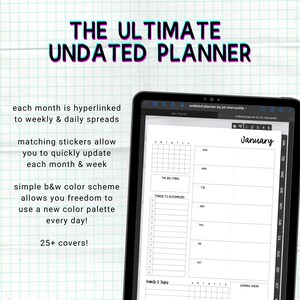 Undated Digital Planner, Undated GoodNotes Planner, Notability Calendar, Digital Planner, Digital Journal, Undated Digital Calendar
