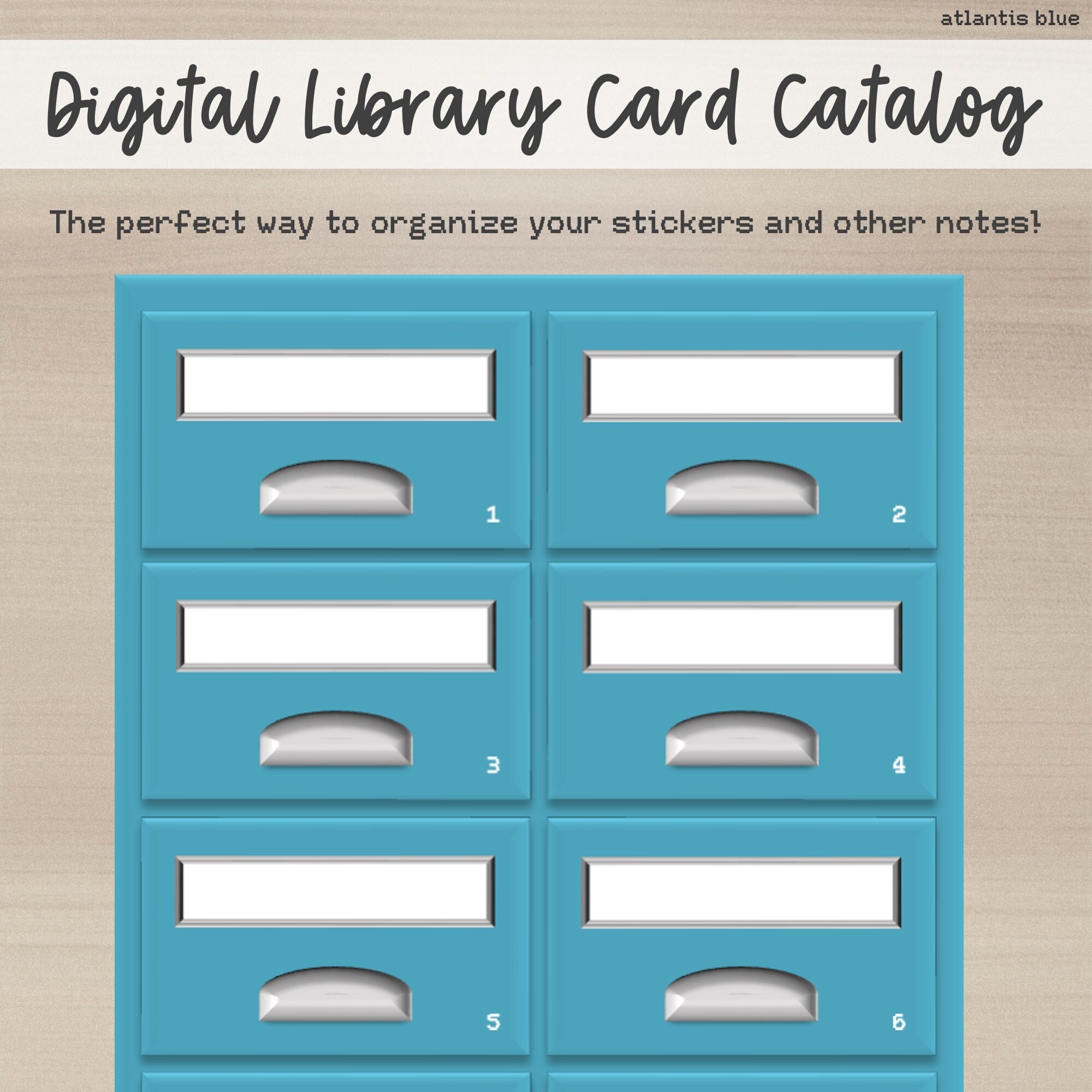 Split View Digital Card Catalog Goodnotes Organizer Etsy