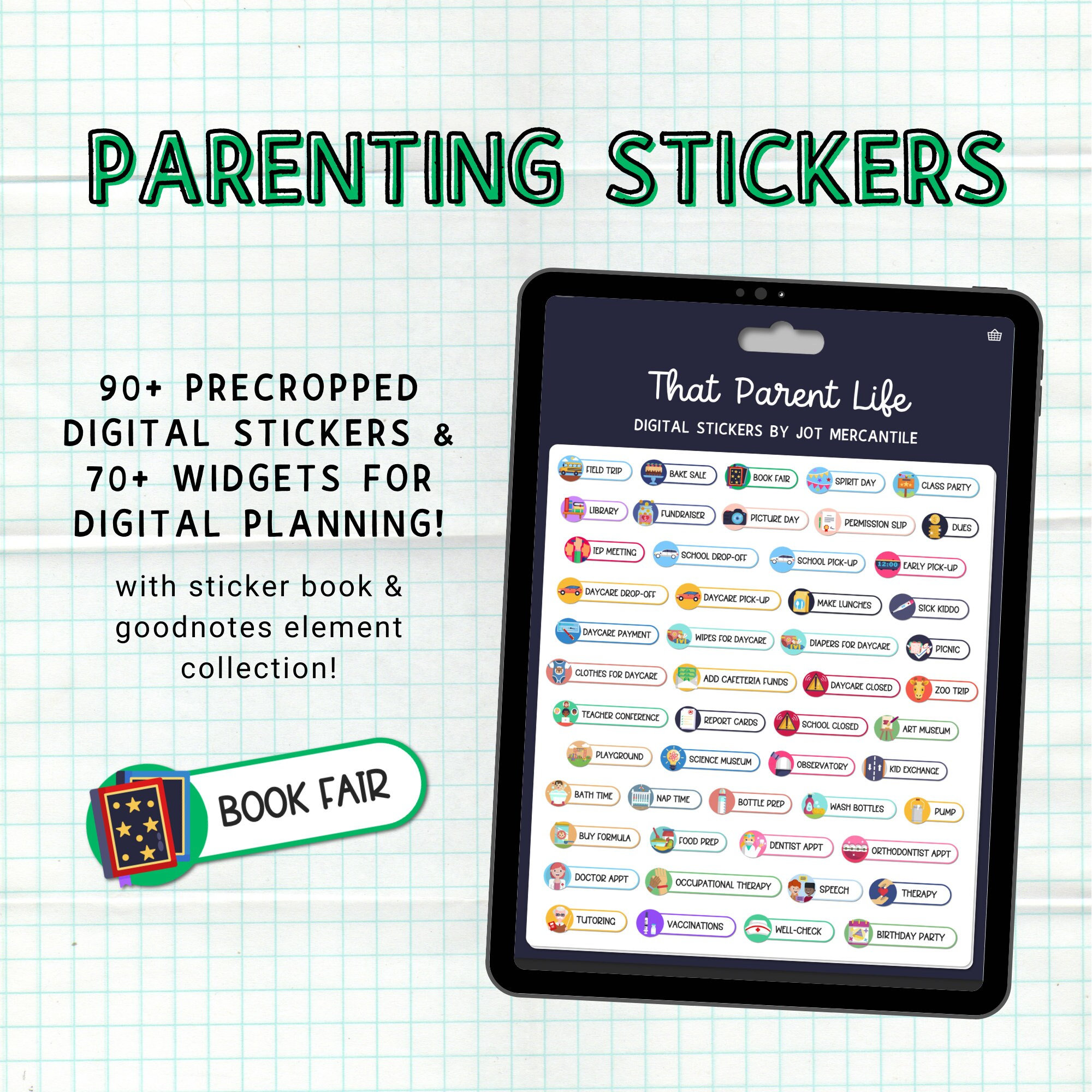 Digital Stickers, GoodNotes Stickers, Notability Stickers, Planner Stickers, Digital Planners, Digital Journal Stickers, Digital Calendars