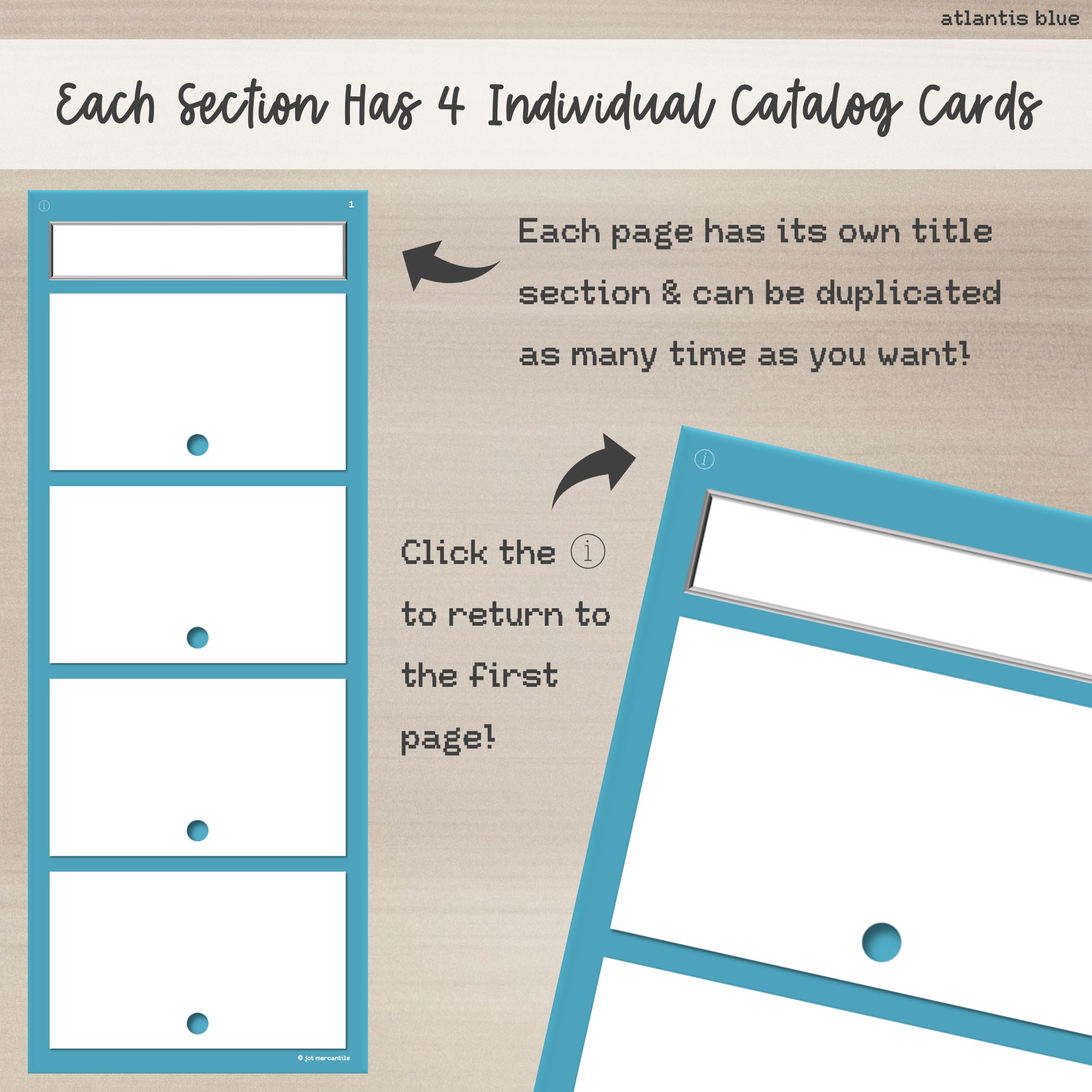 Split View Digital Card Catalog Goodnotes Organizer Etsy