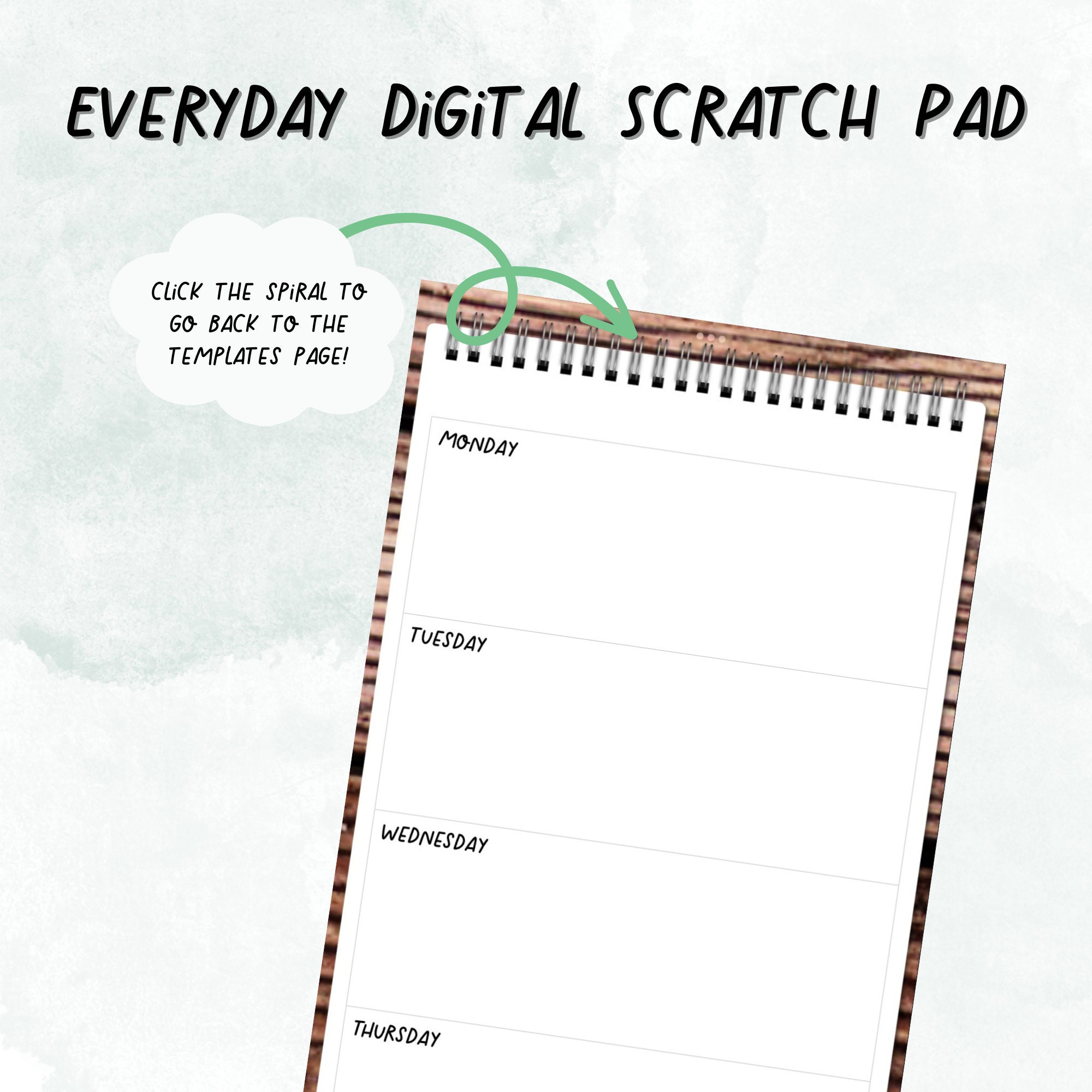 Portrait Skinny Digital Note Pad, Goodnotes Notebook, Notability