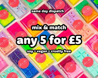 Wax Melts - Snap Bars -Soy Wax Melts 25g or 50g - Highly Scented For Oil Burner - Vegan & Cruelty Free - Soy Wax - Home Fragrance