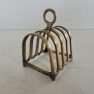 Vintage Messing Toast Brief Umschlag Serviette Halter Organizer