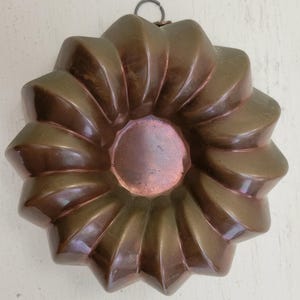Small Vintage Antique Primitive Copper Kitchen Mold Jelly Pudding #3