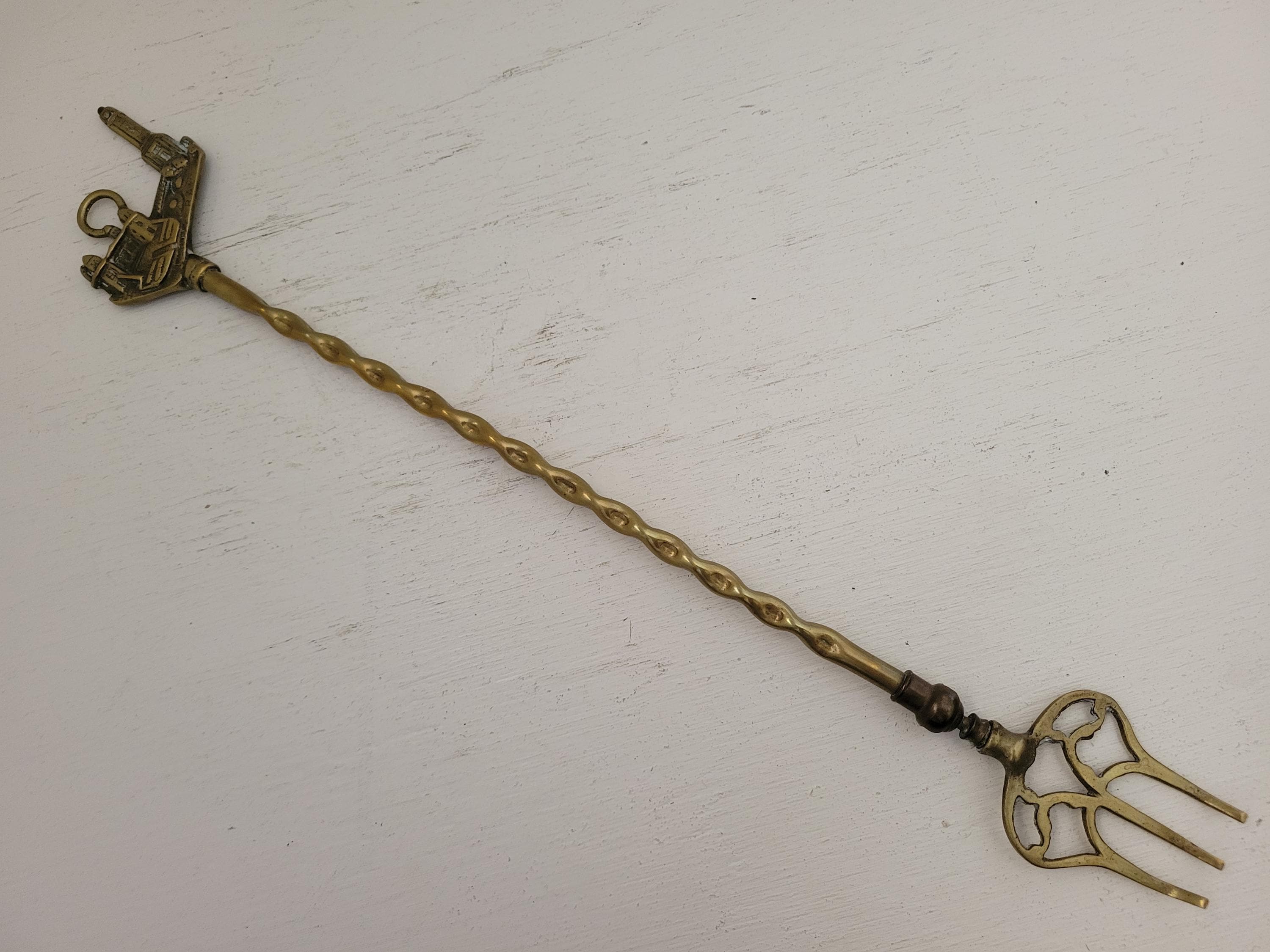 ヴィンテージ 真鍮 トーストフォーク イギリス ハーンベイ