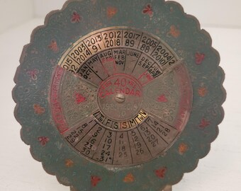 Vintage - Brass - Perpetual / Manual Dial Calendar - 40