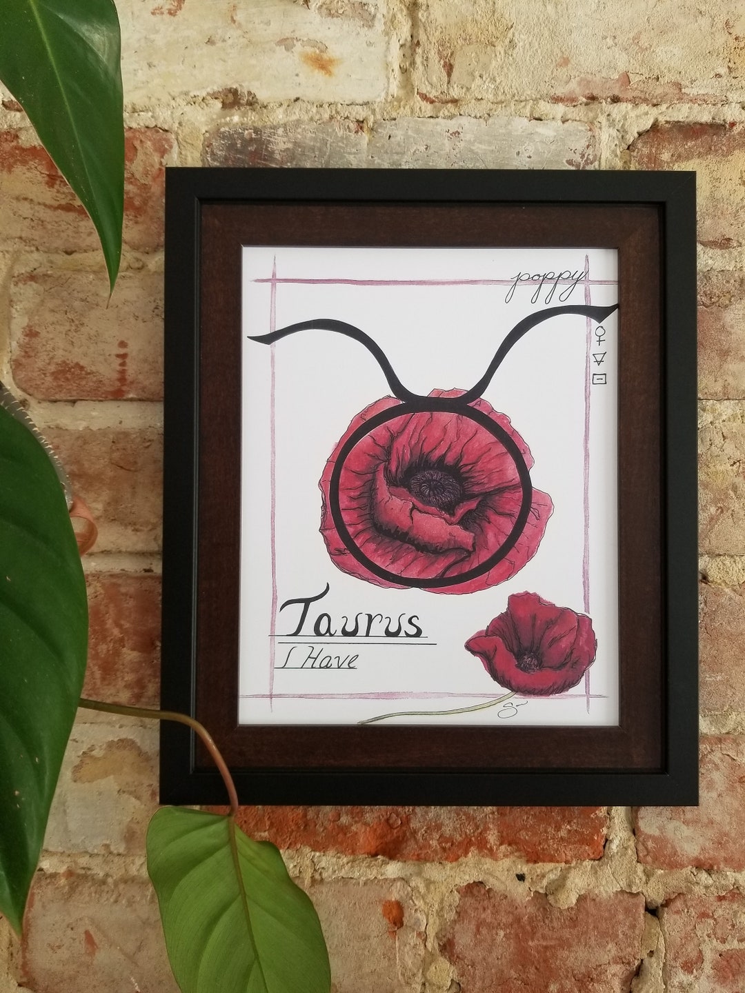 taurus-poppy-print-etsy