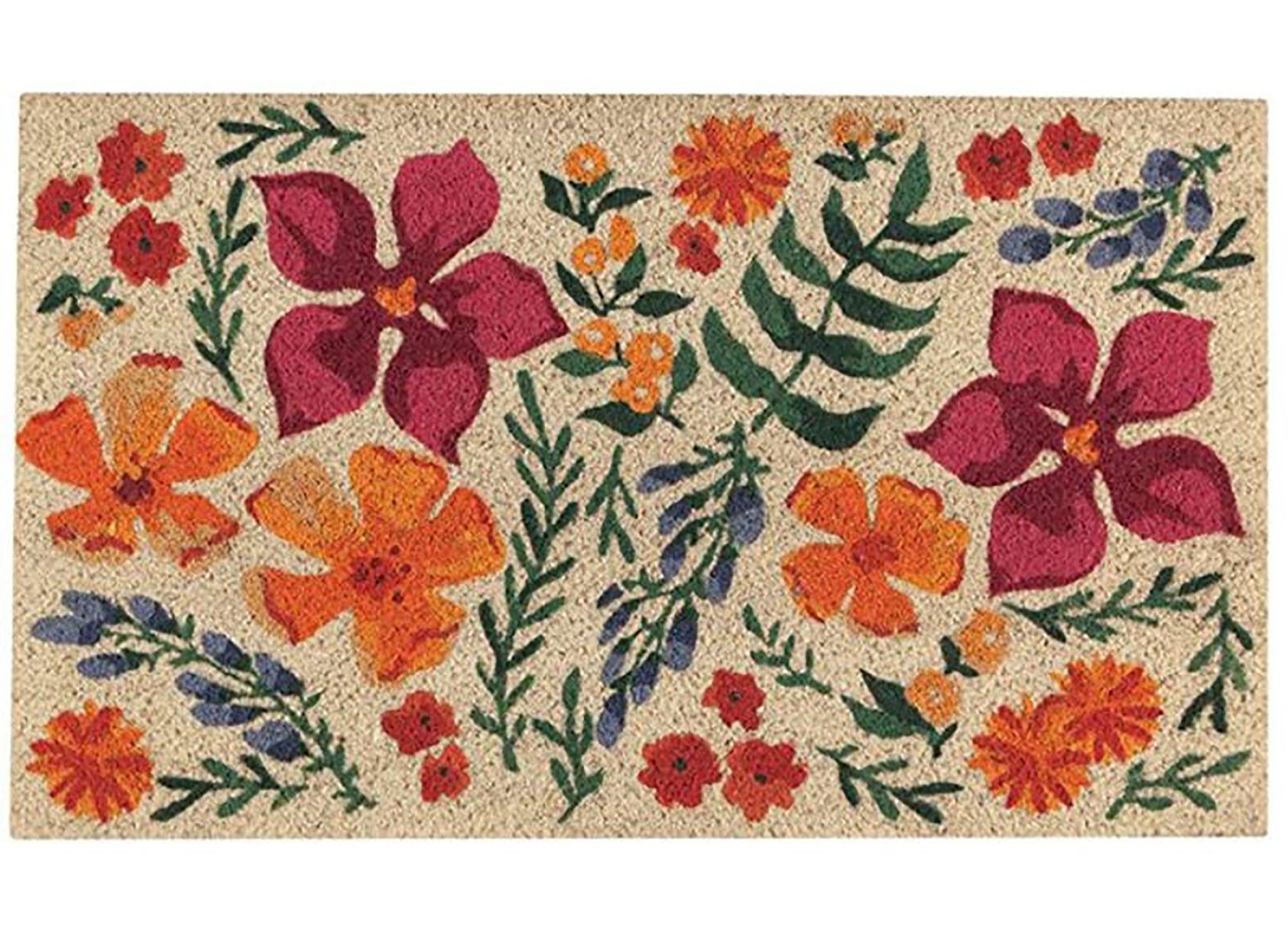Floral Doormat Colorful Flowers Doormat Flower Lover Etsy