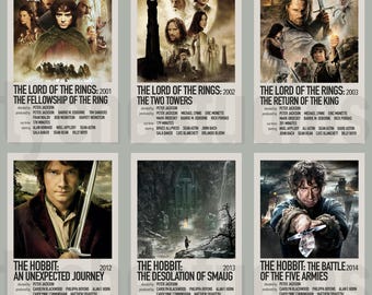 Lo Hobbit/Il Signore degli Anelli, poster del film, 6 x 4 pollici *Articolo fisico*