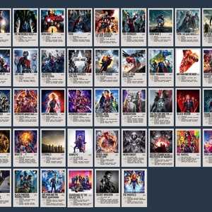 Marvel MCU Mini Poster Prints, Movies and TV Shows (6x4inch), *Physical Item*