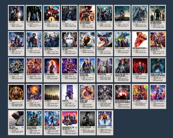 Marvel MCU Mini Poster Prints, Movies and TV Shows (6x4inch), *Physical Item*