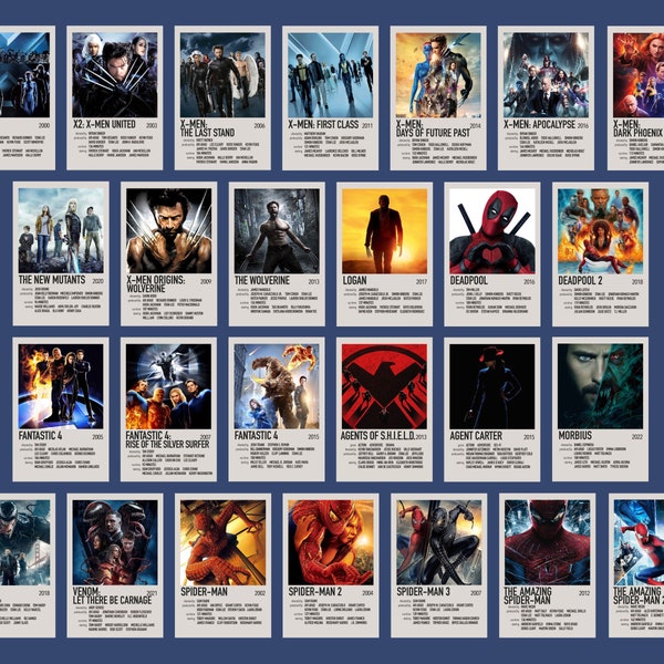 Digital Download Marvel Legacy/Extended Marvel MCU Universe Movie and TV Series Poster Prints