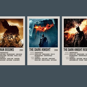 Descarga digital, impresiones de pósters de la trilogía del Caballero Oscuro