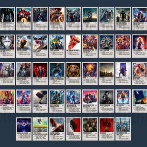 Marvel MCU Mini Poster Prints, Movies and TV Shows (6x4inch), *Physical Item*
