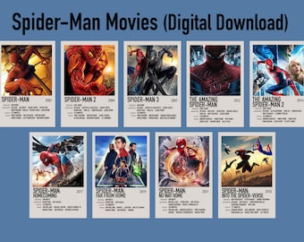 Descarga digital Spider Man Movies Poster Print Collection