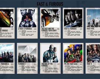 Locandine del film Fast & Furious, formato 6 x 4 pollici *Oggetto fisico*