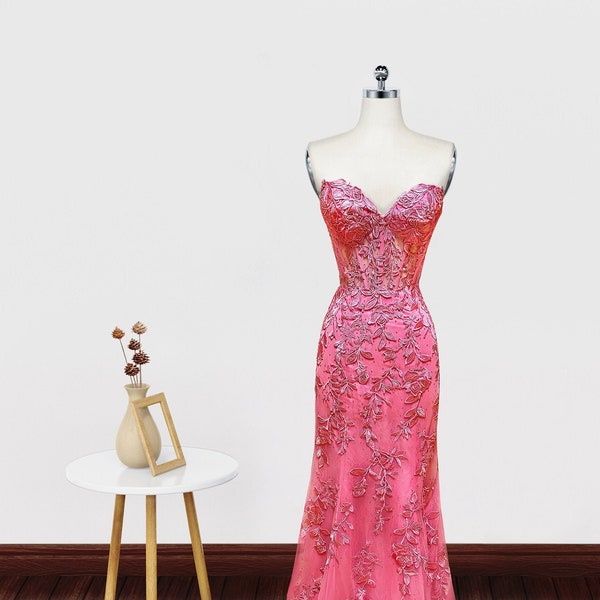 Lace Prom Dress - Etsy