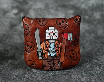 Pokrowiec na główkę puttera typu mallet z centralnym trzonkiem inspirowany Jasonem Voorheesem do LAB DF3