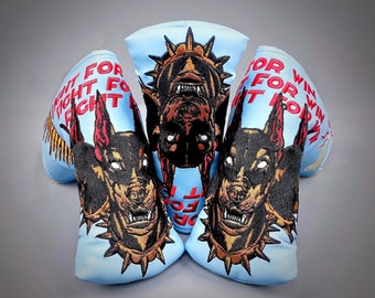 New Custom Made Triple-Head Dog Golf Putter Headcover Fit Scotty Cameron Made In US