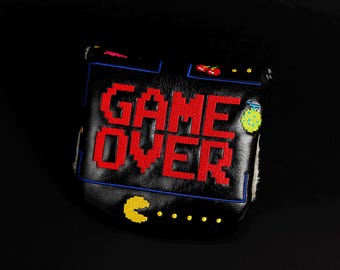 Copritesta per putter da golf magnetico ispirato a Pac Man, con asta centrale o normale