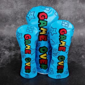 New GAME OVER Inspired Golf Driver/FW/Hybrid Headcover Golf Gift Birthday Gift Boyfriend Gift Dad Gift Husband Gift