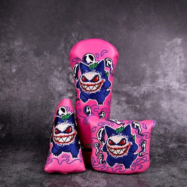GOAT GOLF Magnetic Gengar X Joker Inspired Golf Headcover Blade/Mallet Putter Fairway Wood