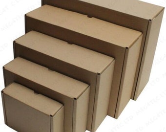 50 Postal Storage Cardboard Boxes 13.5 x 9.5 x 4.5/" D//W