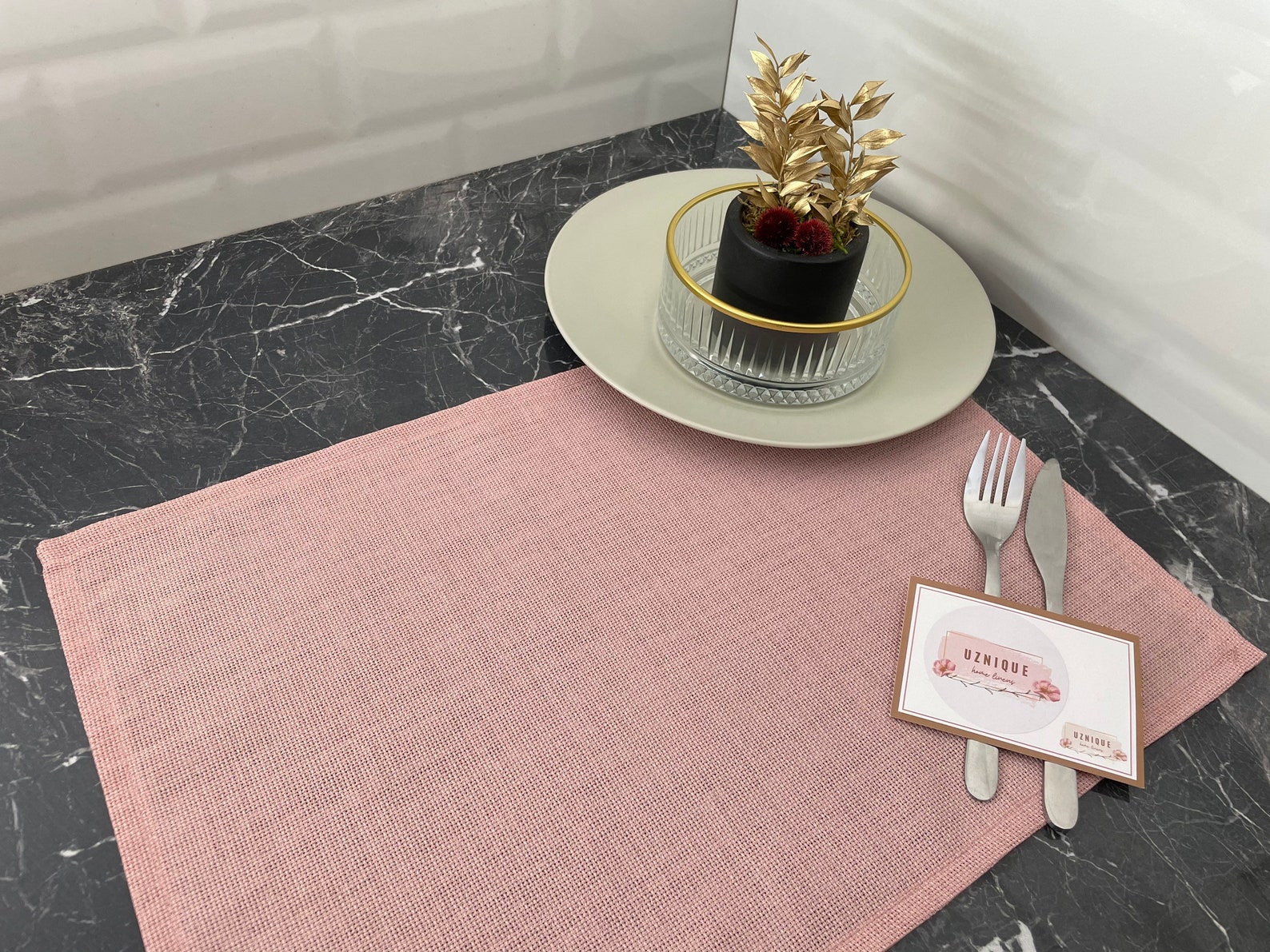 Pink Placemats Linen Placemats Summer Placemat Set of 2 Etsy