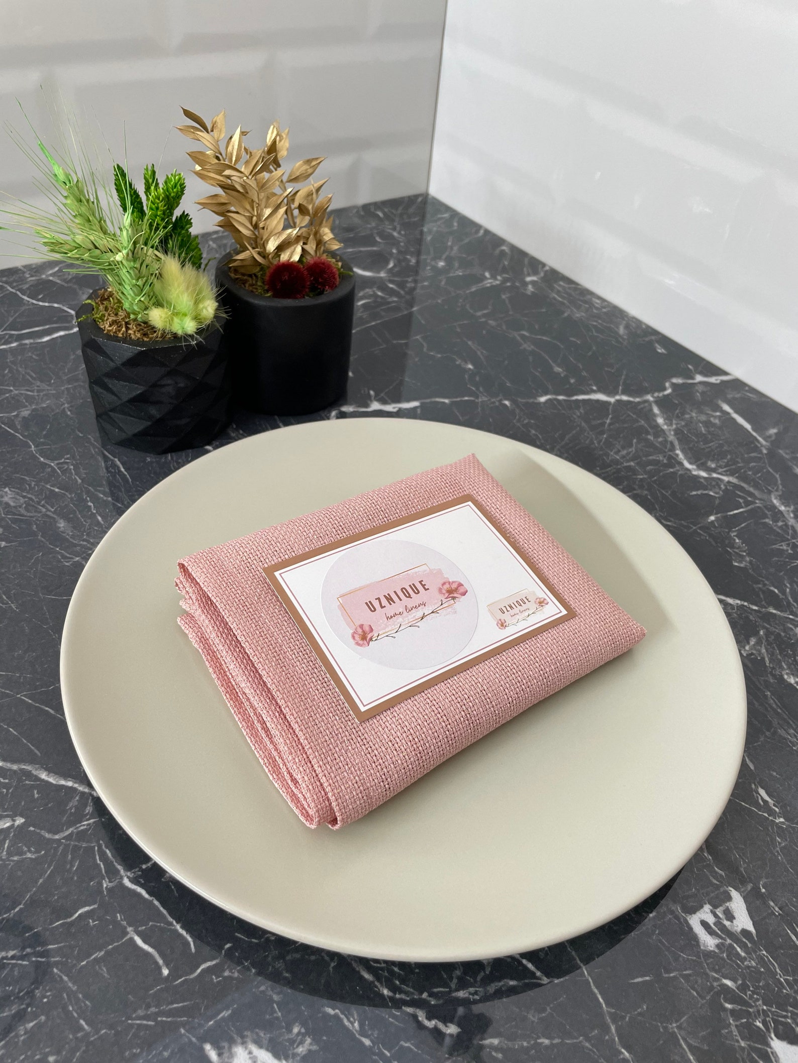 Pink Placemats Linen Placemats Summer Placemat Set of 2 Etsy