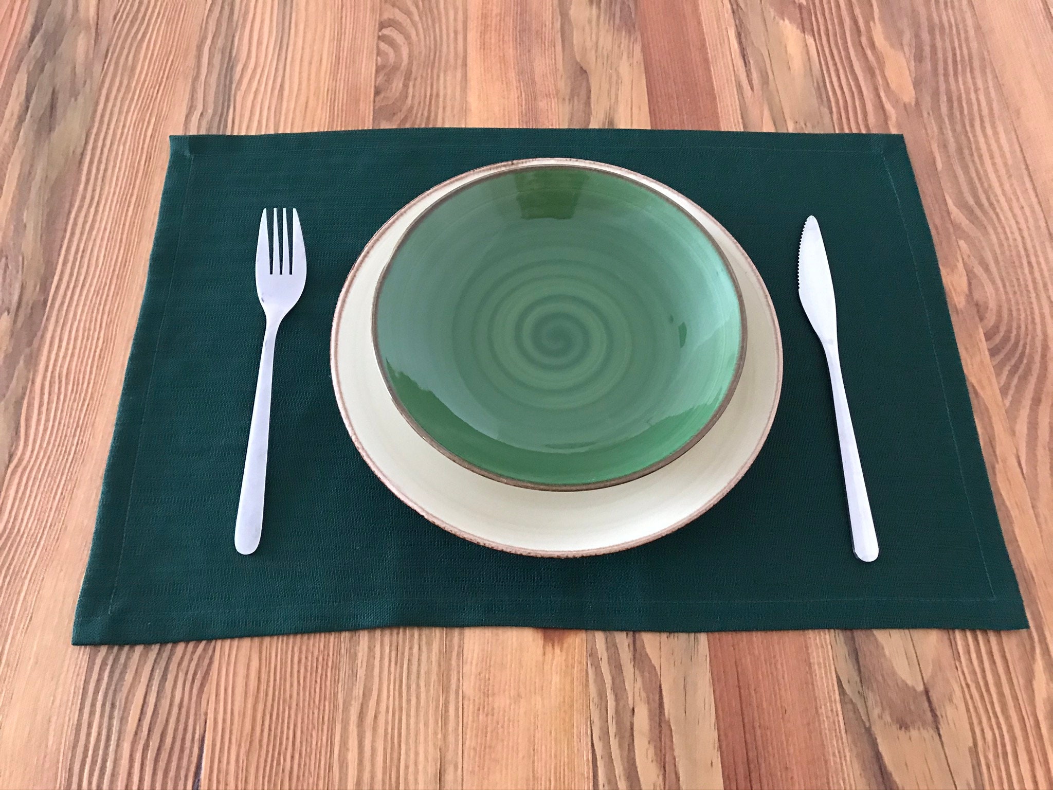 Green Placemats Farmhouse placemat Home Decor Outdoor Etsy