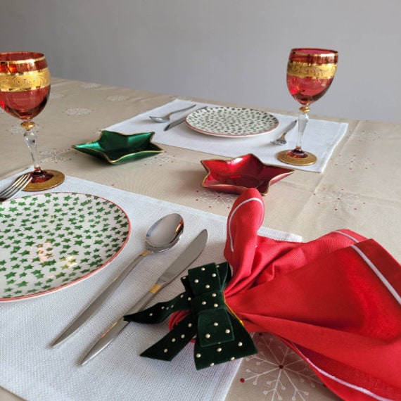 White Placemat Placemat Set of 4 Placemat Set Etsy