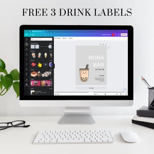 Boba Menü, Boba Getränkekarte, Boba Bar Getränkekarte, Boba Drinks Menüvorlage, Bubble Tea Getränkekarte, Bubble Tea Menü, Hochzeit Boba Menüschild