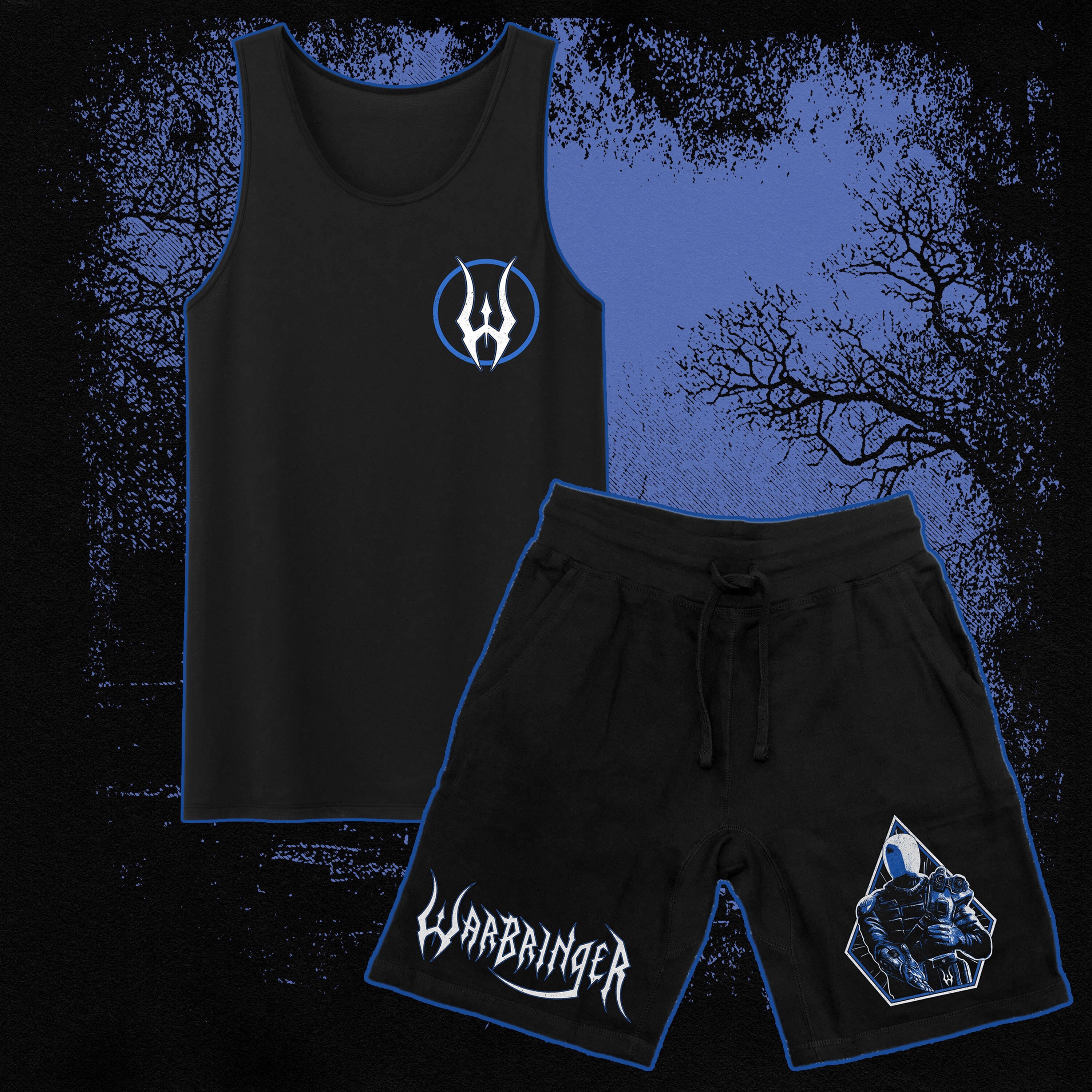 Warbringer Thrash Metal bundle set,  tank top  and shorts.