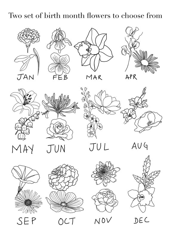 100 Pretty Birth Flower Tattoos And Their Symbolic Meaning  Saved Tattoo