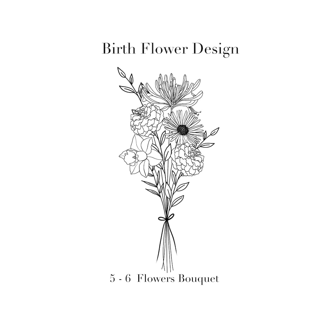 Fleur De Naissance Novembre Tatouage Conception de tatouage de fleur de naissance Ajouter 5-6 - Etsy France