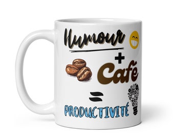Tasse Productivité Bureau Travail Mug Collègue Humour Café humoristique Café Cadeau Convivial Secret Santa Départ Blague Pause